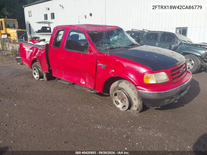 2002 Ford F150 VIN: 2FTRX18W42CA86779 Lot: 40420953