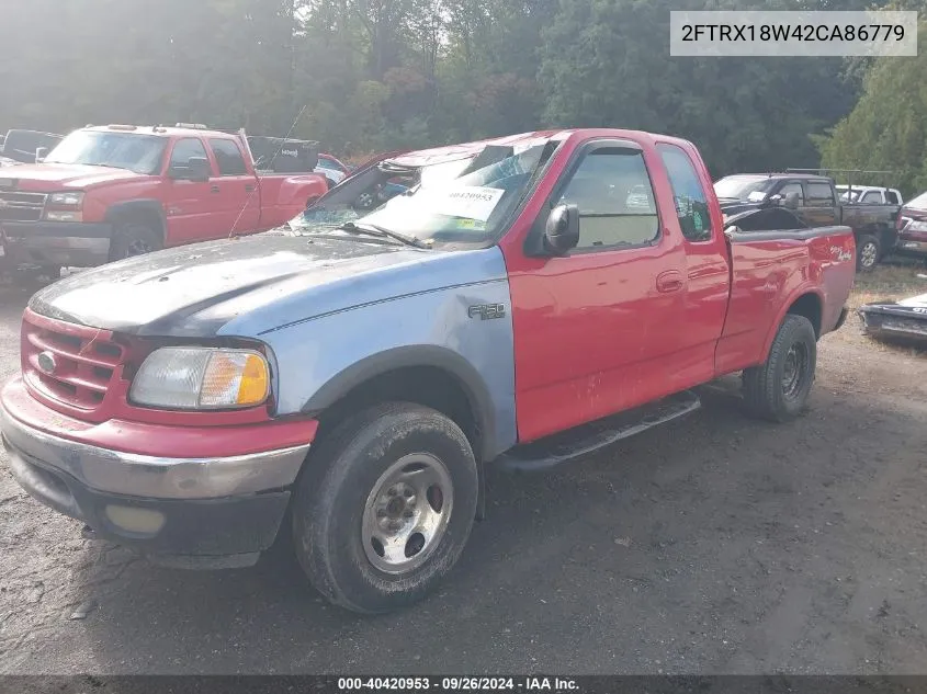 2002 Ford F150 VIN: 2FTRX18W42CA86779 Lot: 40420953