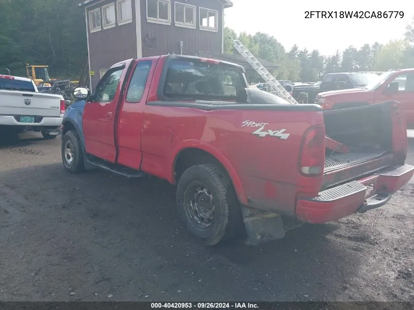 2002 Ford F150 VIN: 2FTRX18W42CA86779 Lot: 40420953