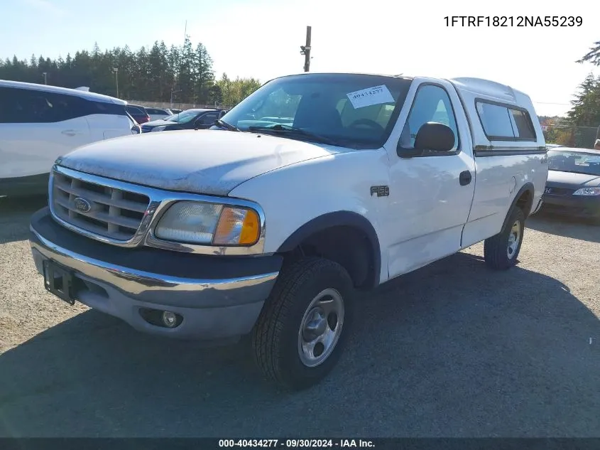 2002 Ford F-150 Xl/Xlt VIN: 1FTRF18212NA55239 Lot: 40434277