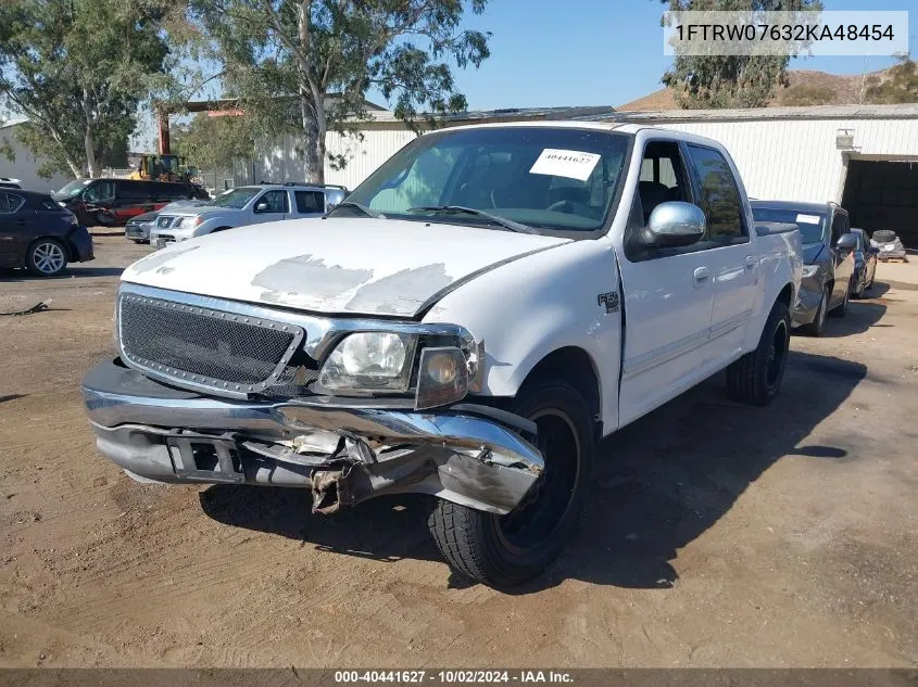 2002 Ford F-150 Lariat/Xlt VIN: 1FTRW07632KA48454 Lot: 40441627