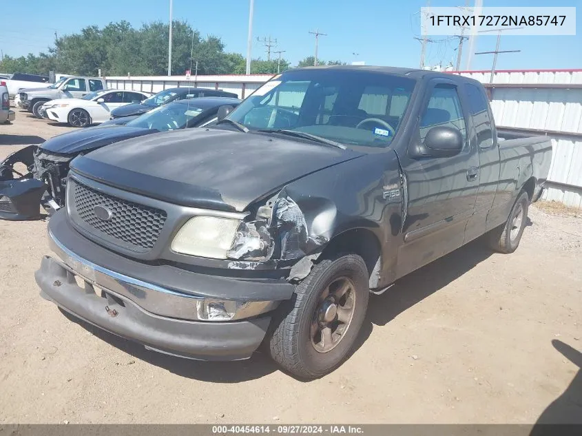 2002 Ford F-150 Xl/Xlt VIN: 1FTRX17272NA85747 Lot: 40454614