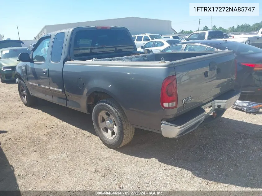 2002 Ford F-150 Xl/Xlt VIN: 1FTRX17272NA85747 Lot: 40454614