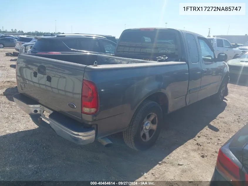 2002 Ford F-150 Xl/Xlt VIN: 1FTRX17272NA85747 Lot: 40454614