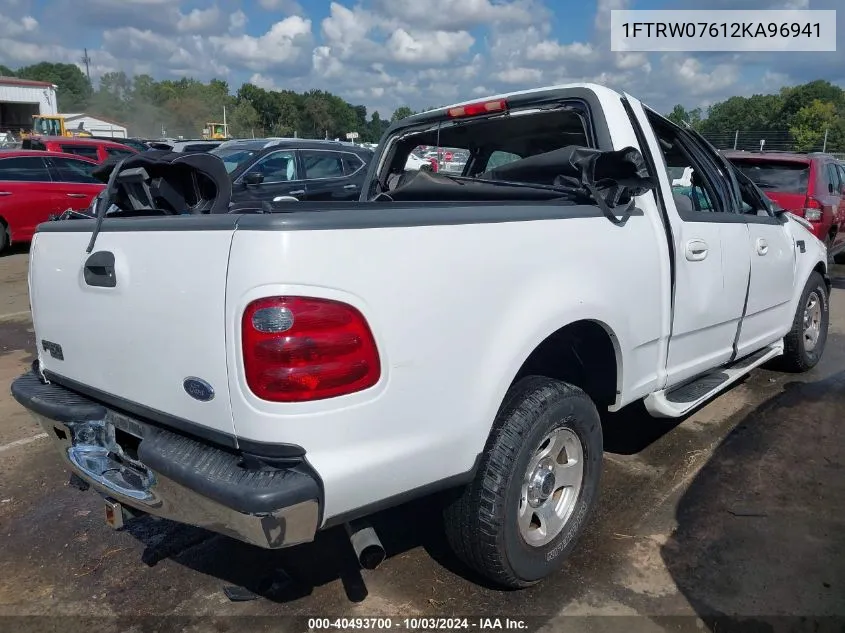 2002 Ford F-150 Lariat/Xlt VIN: 1FTRW07612KA96941 Lot: 40493700