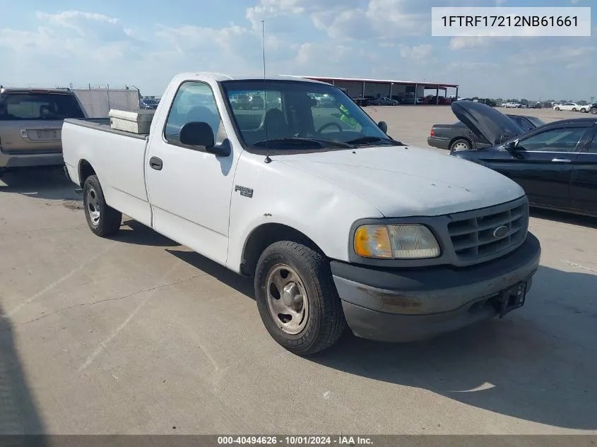 2002 Ford F-150 Xl/Xlt VIN: 1FTRF17212NB61661 Lot: 40494626