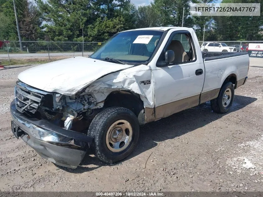 2002 Ford F-150 Xl/Xlt VIN: 1FTRF17262NA47767 Lot: 40497206