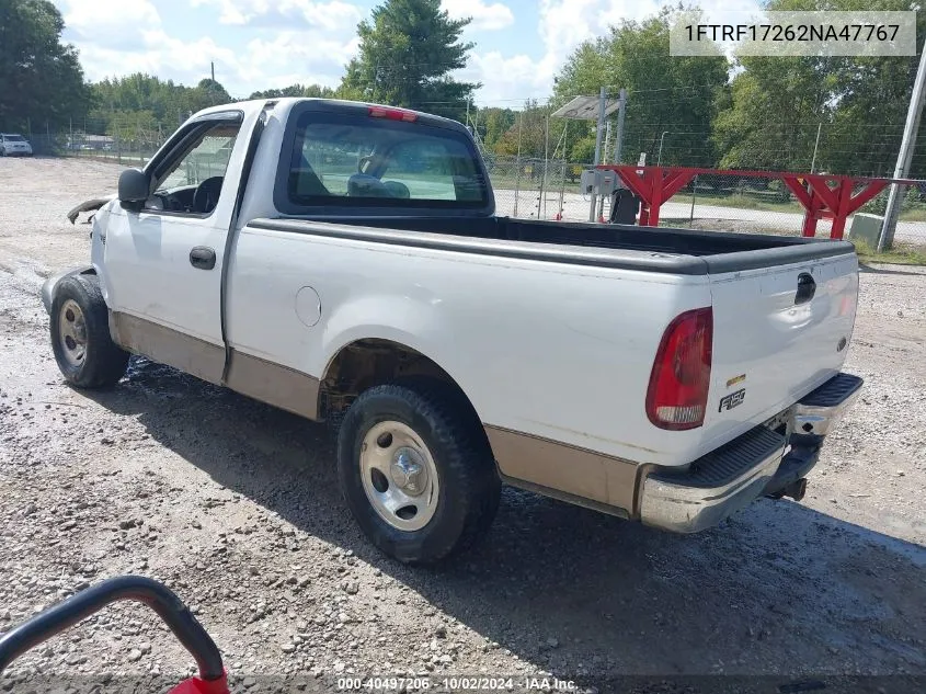 2002 Ford F-150 Xl/Xlt VIN: 1FTRF17262NA47767 Lot: 40497206