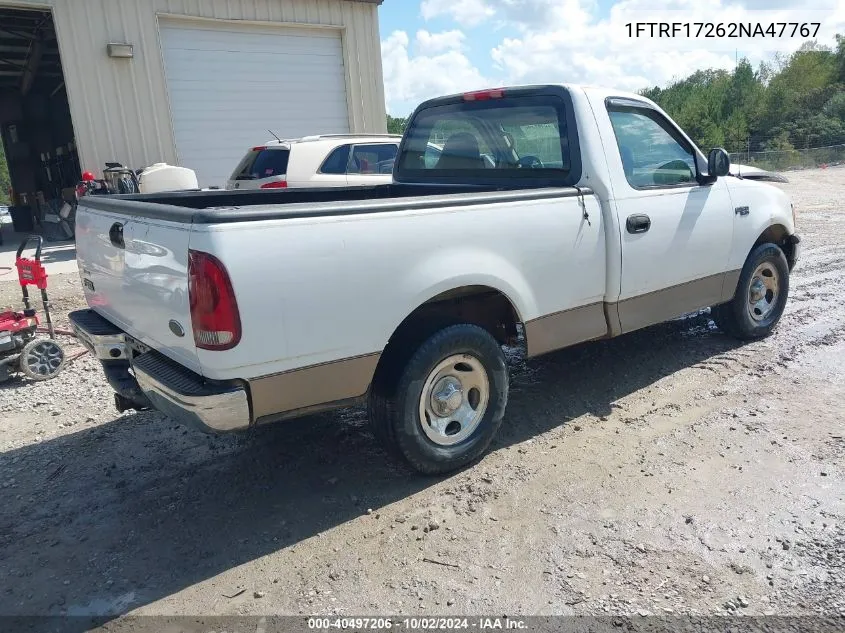 2002 Ford F-150 Xl/Xlt VIN: 1FTRF17262NA47767 Lot: 40497206