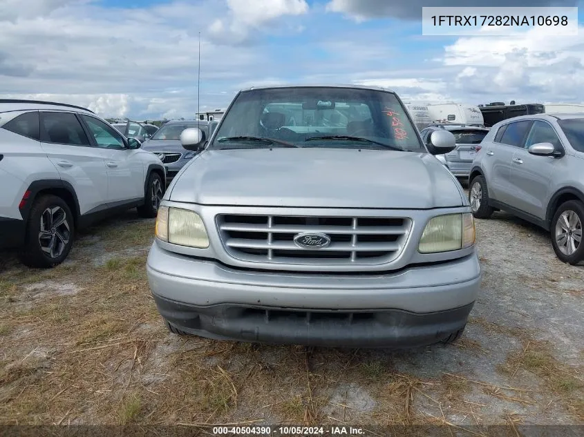 2002 Ford F150 VIN: 1FTRX17282NA10698 Lot: 40504390