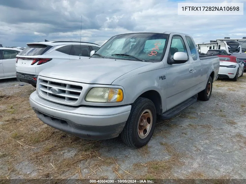 2002 Ford F150 VIN: 1FTRX17282NA10698 Lot: 40504390