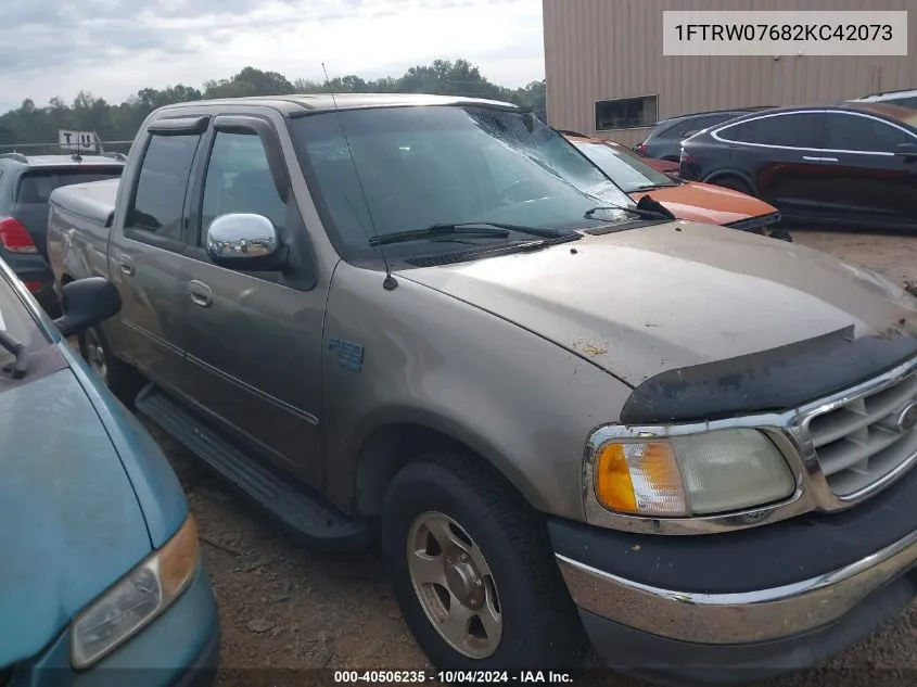 2002 Ford F-150 Lariat/Xlt VIN: 1FTRW07682KC42073 Lot: 40506235