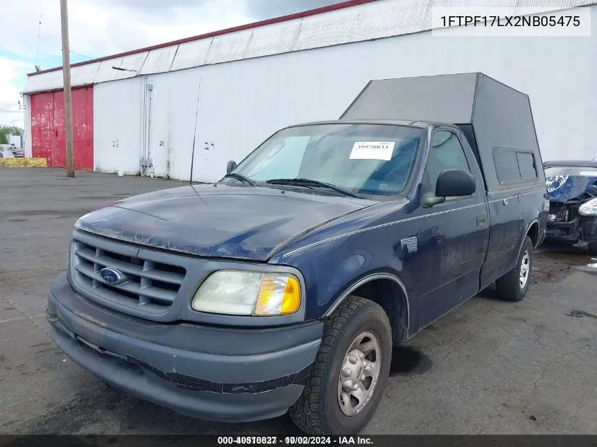 2002 Ford F-150 Xl/Xlt VIN: 1FTPF17LX2NB05475 Lot: 40510827