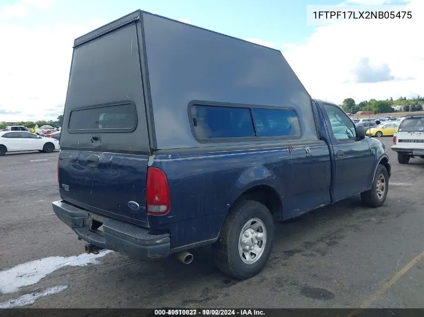 2002 Ford F-150 Xl/Xlt VIN: 1FTPF17LX2NB05475 Lot: 40510827