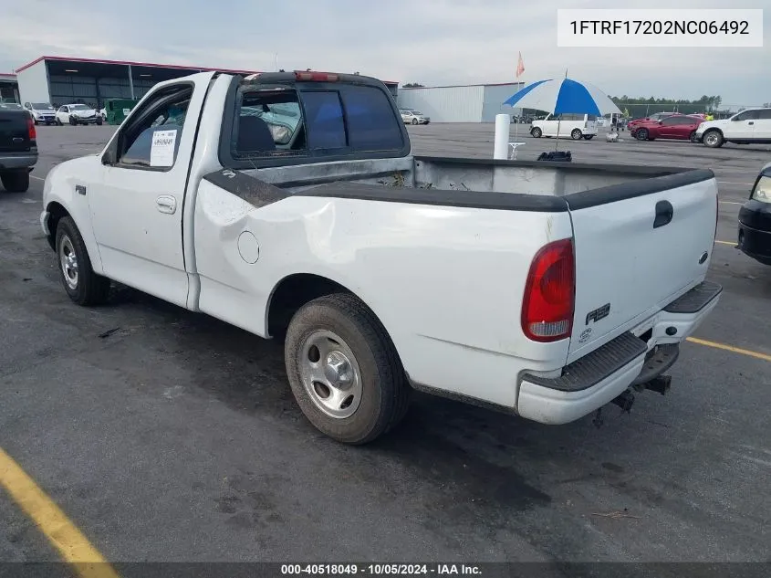 2002 Ford F150 VIN: 1FTRF17202NC06492 Lot: 40518049