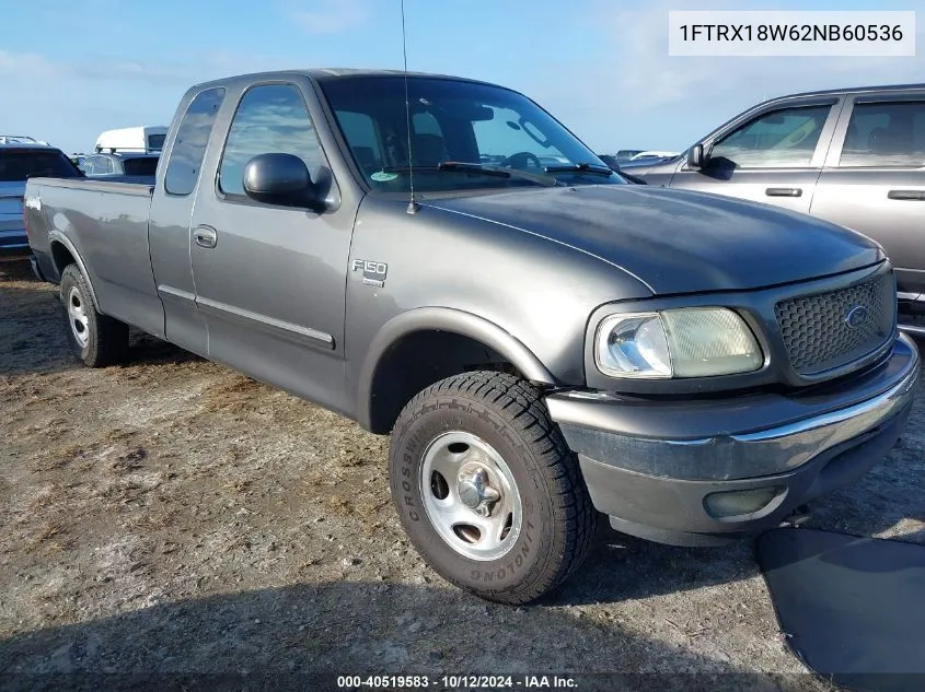 2002 Ford F150 VIN: 1FTRX18W62NB60536 Lot: 40519583