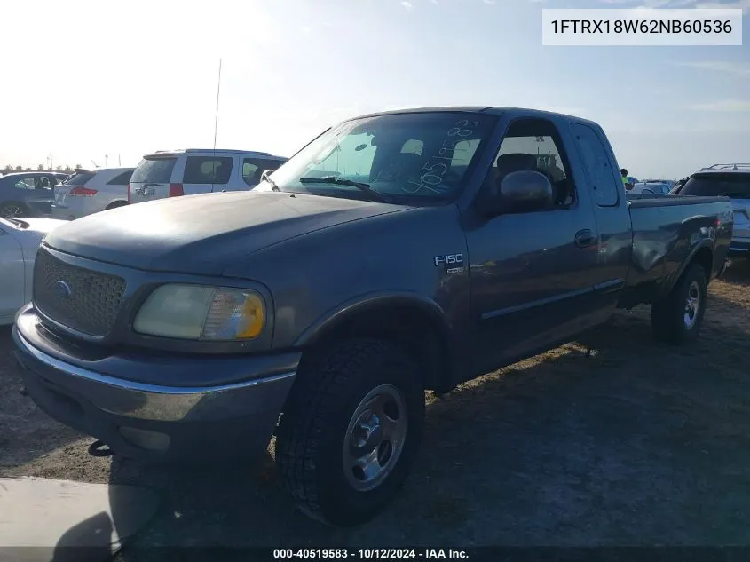 2002 Ford F150 VIN: 1FTRX18W62NB60536 Lot: 40519583