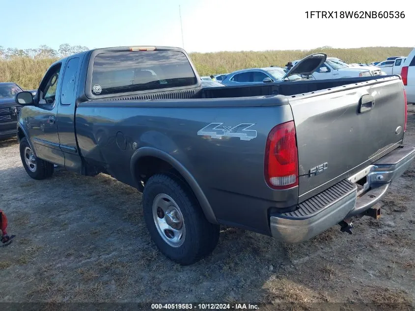 2002 Ford F150 VIN: 1FTRX18W62NB60536 Lot: 40519583