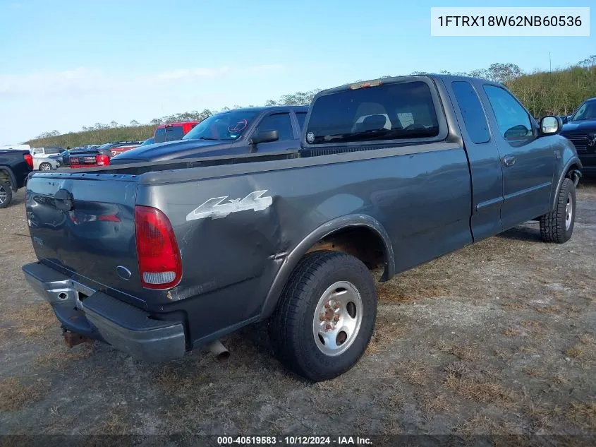 2002 Ford F150 VIN: 1FTRX18W62NB60536 Lot: 40519583