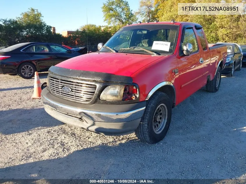 1FTRX17L52NA08951 2002 Ford F-150 Lariat/Xl/Xlt