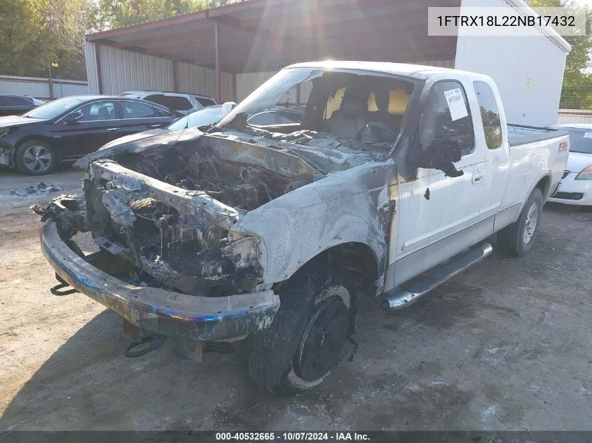 2002 Ford F-150 Lariat/Xl/Xlt VIN: 1FTRX18L22NB17432 Lot: 40532665