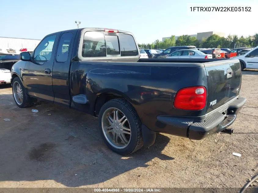 2002 Ford F-150 Lariat/Xl/Xlt VIN: 1FTRX07W22KE05152 Lot: 40544988