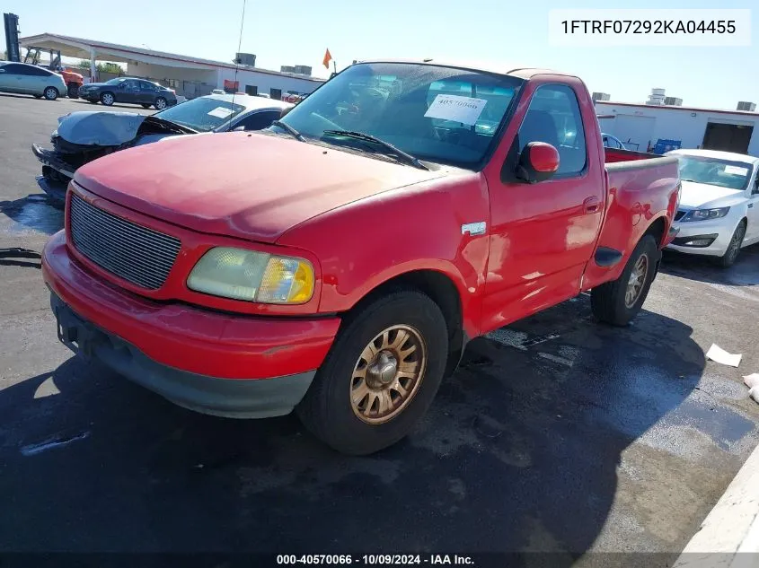 2002 Ford F-150 Xl/Xlt VIN: 1FTRF07292KA04455 Lot: 40570066