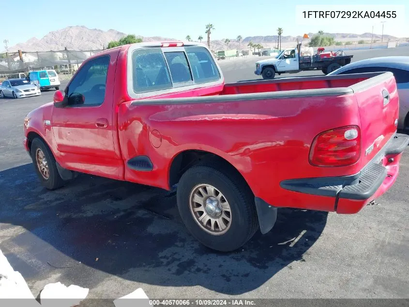 2002 Ford F-150 Xl/Xlt VIN: 1FTRF07292KA04455 Lot: 40570066