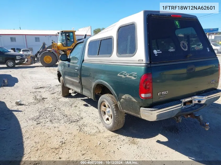 2002 Ford F-150 Xl/Xlt VIN: 1FTRF18W12NA62601 Lot: 40572399