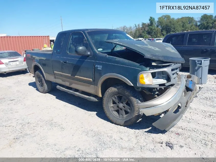 2002 Ford F-150 Lariat/Xl/Xlt VIN: 1FTRX18L92NA87457 Lot: 40573639