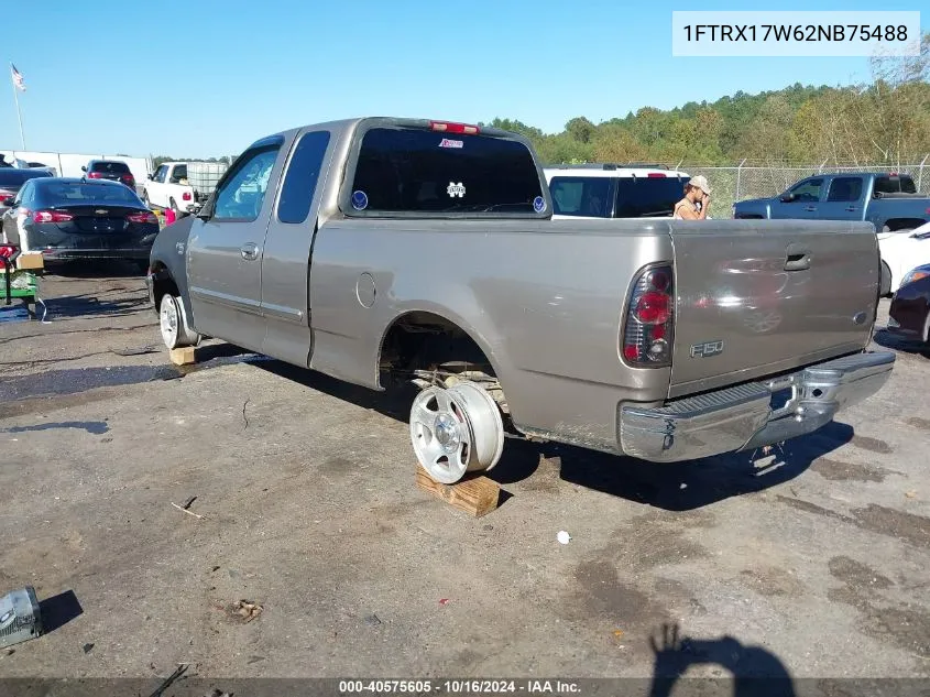 2002 Ford F-150 Lariat/Xl/Xlt VIN: 1FTRX17W62NB75488 Lot: 40575605