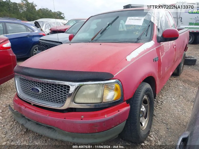 2002 Ford F-150 Xl/Xlt VIN: 1FTRX17202NA13370 Lot: 40576351