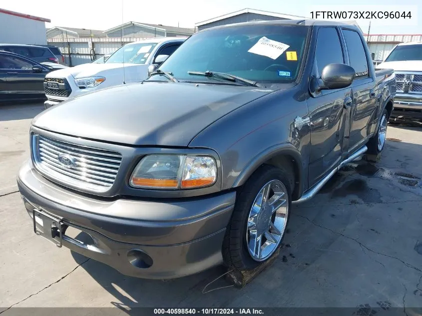 2002 Ford F-150 Lariat VIN: 1FTRW073X2KC96044 Lot: 40598540