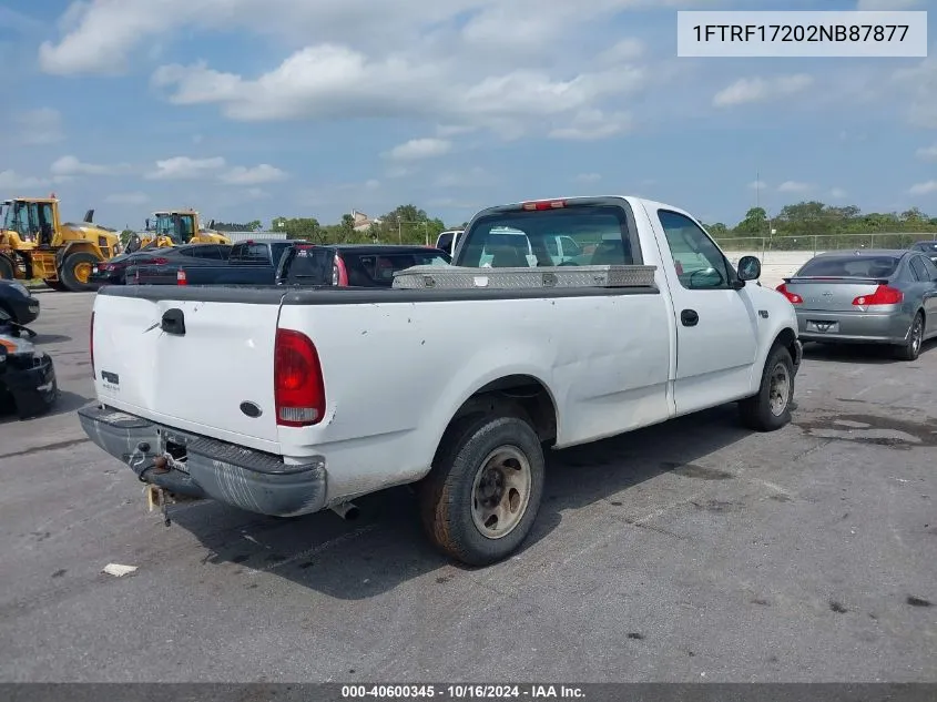 2002 Ford F-150 Xl/Xlt VIN: 1FTRF17202NB87877 Lot: 40600345