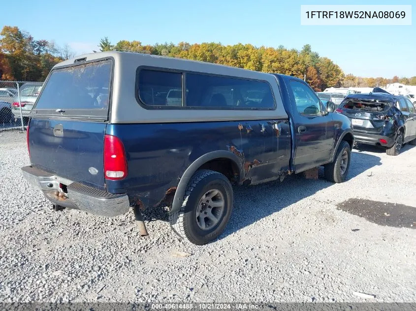 2002 Ford F-150 Xl/Xlt VIN: 1FTRF18W52NA08069 Lot: 40614488