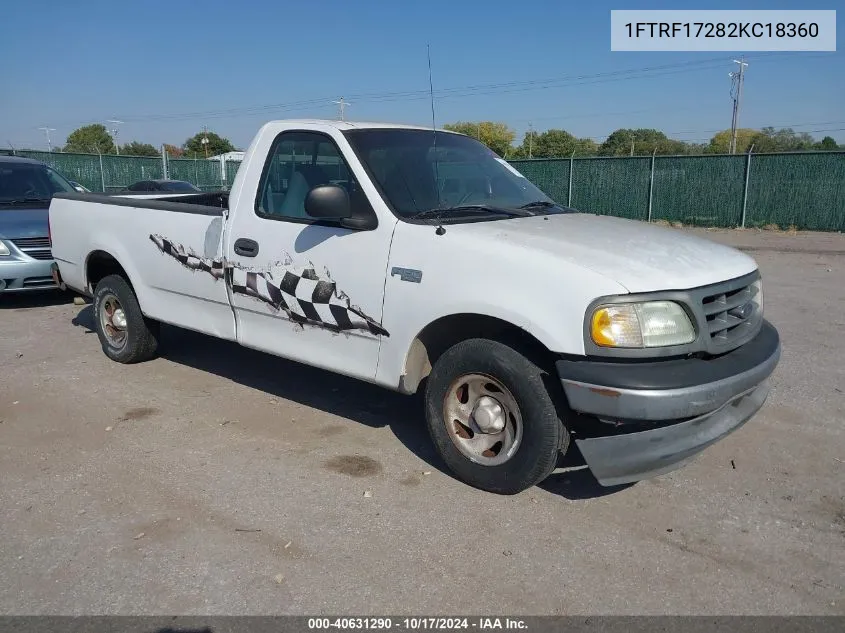 2002 Ford F-150 Xl/Xlt VIN: 1FTRF17282KC18360 Lot: 40631290