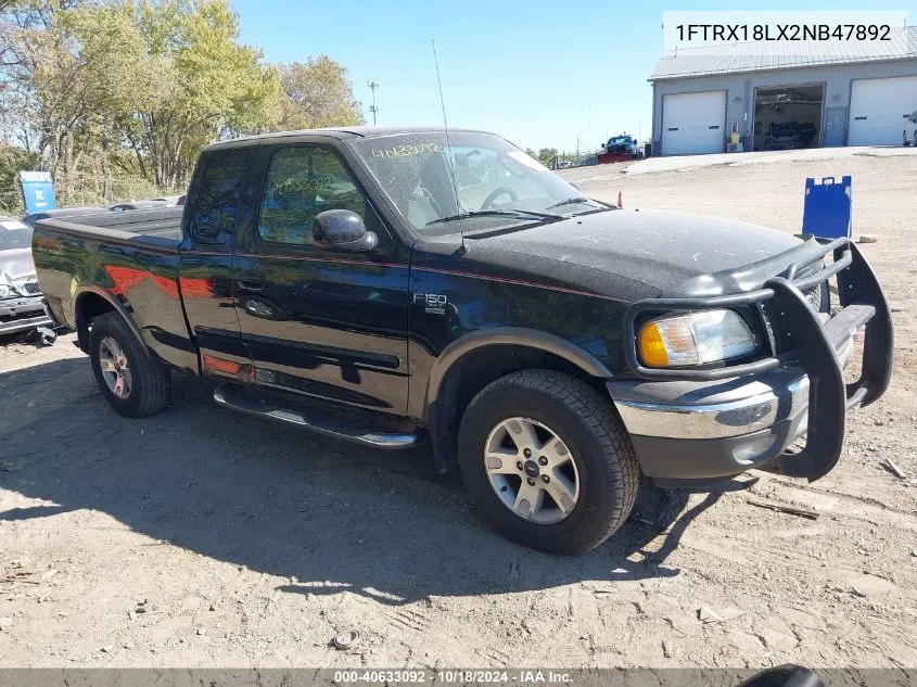 2002 Ford F-150 Lariat/Xl/Xlt VIN: 1FTRX18LX2NB47892 Lot: 40633092