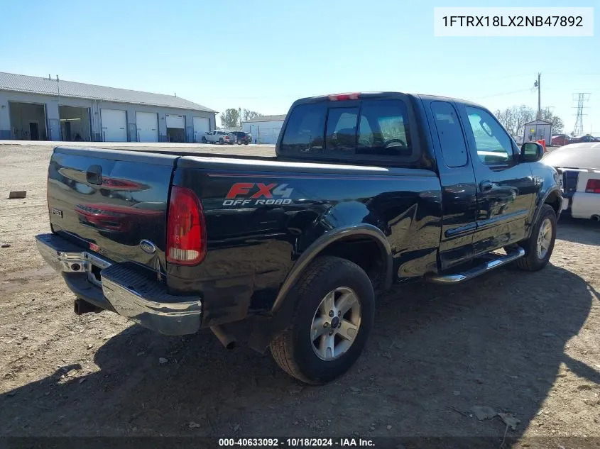 2002 Ford F-150 Lariat/Xl/Xlt VIN: 1FTRX18LX2NB47892 Lot: 40633092