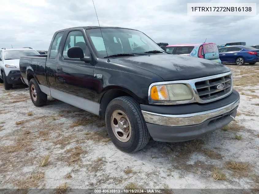 2002 Ford F-150 Xl/Xlt VIN: 1FTRX17272NB16138 Lot: 40635913