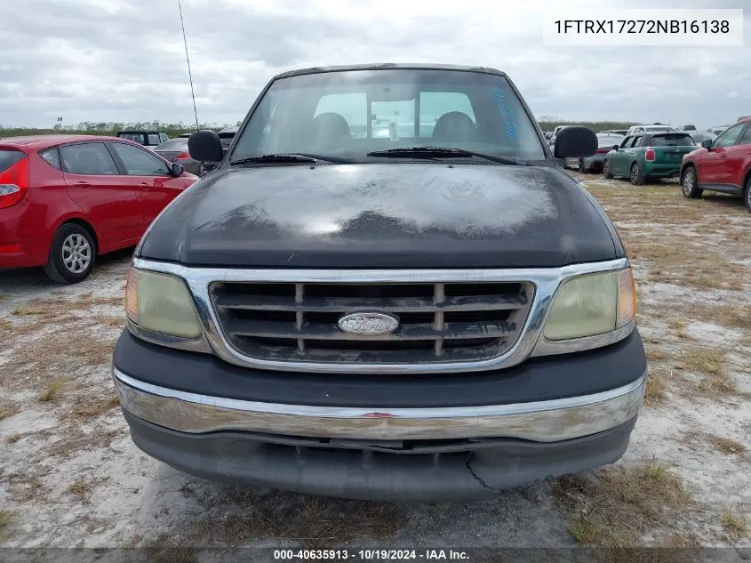 2002 Ford F-150 Xl/Xlt VIN: 1FTRX17272NB16138 Lot: 40635913