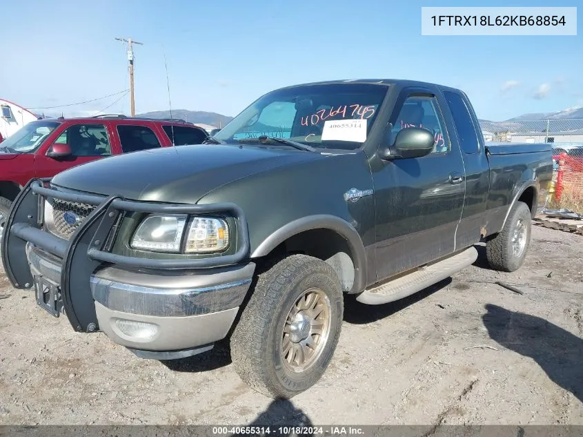 2002 Ford F-150 Lariat/Xl/Xlt VIN: 1FTRX18L62KB68854 Lot: 40655314