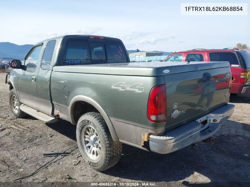 2002 Ford F-150 Lariat/Xl/Xlt VIN: 1FTRX18L62KB68854 Lot: 40655314