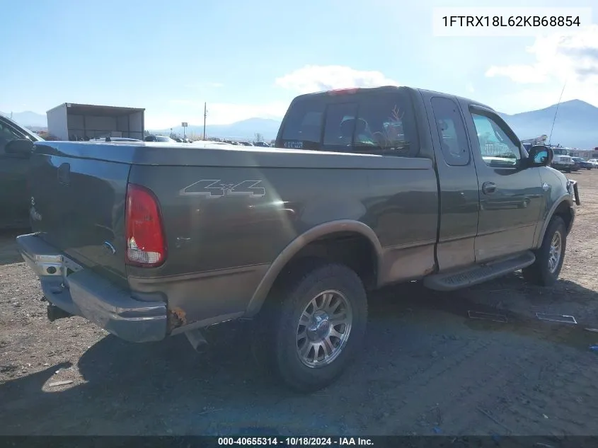 2002 Ford F-150 Lariat/Xl/Xlt VIN: 1FTRX18L62KB68854 Lot: 40655314