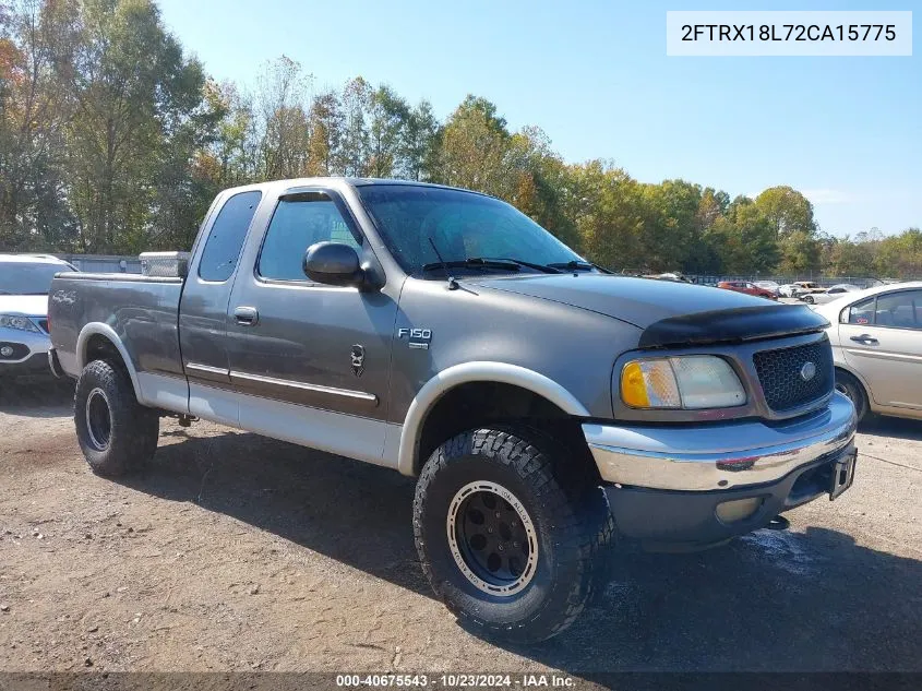 2002 Ford F-150 King Ranch/Lariat/Xl/Xlt VIN: 2FTRX18L72CA15775 Lot: 40675543