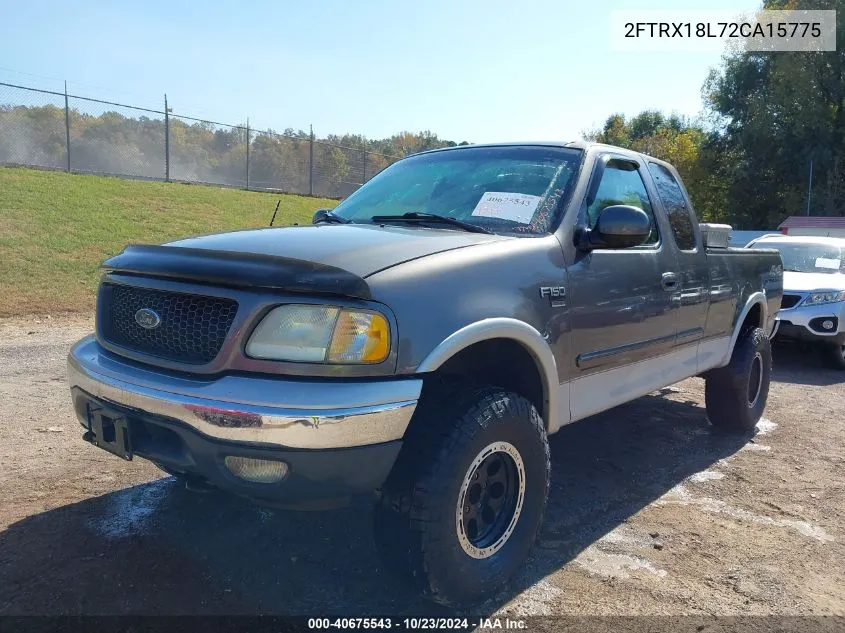 2002 Ford F-150 King Ranch/Lariat/Xl/Xlt VIN: 2FTRX18L72CA15775 Lot: 40675543