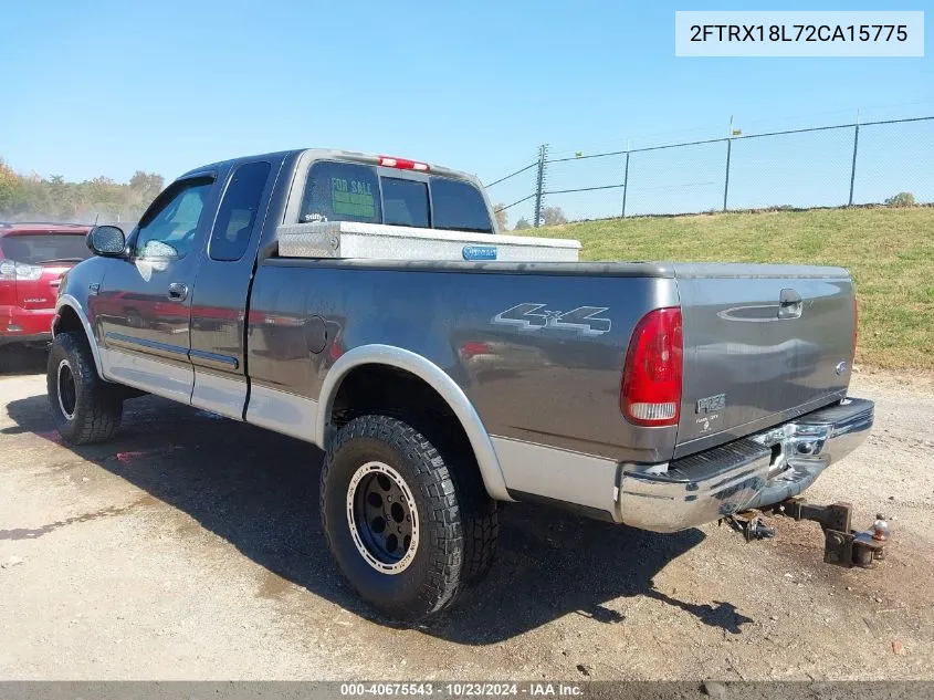 2002 Ford F-150 King Ranch/Lariat/Xl/Xlt VIN: 2FTRX18L72CA15775 Lot: 40675543