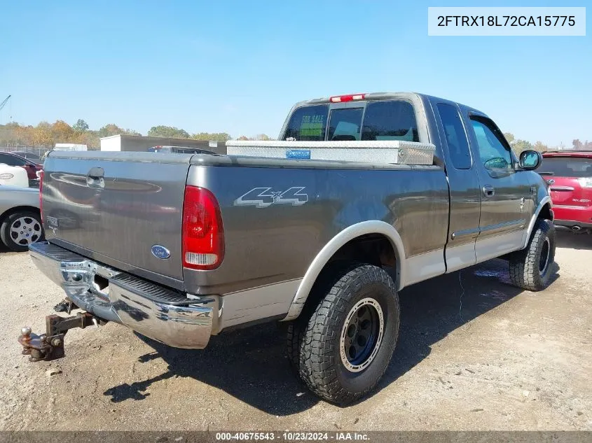 2002 Ford F-150 King Ranch/Lariat/Xl/Xlt VIN: 2FTRX18L72CA15775 Lot: 40675543