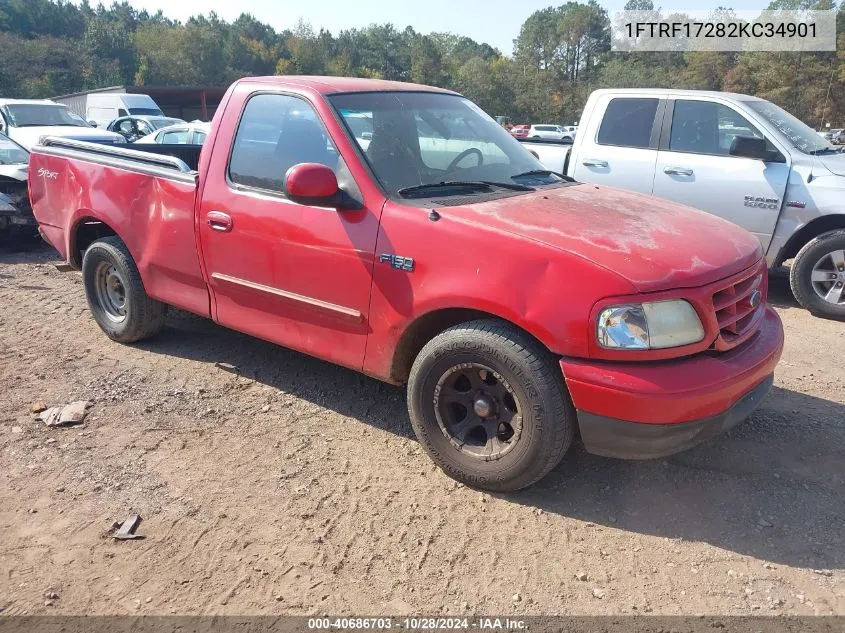 2002 Ford F-150 Xl/Xlt VIN: 1FTRF17282KC34901 Lot: 40686703