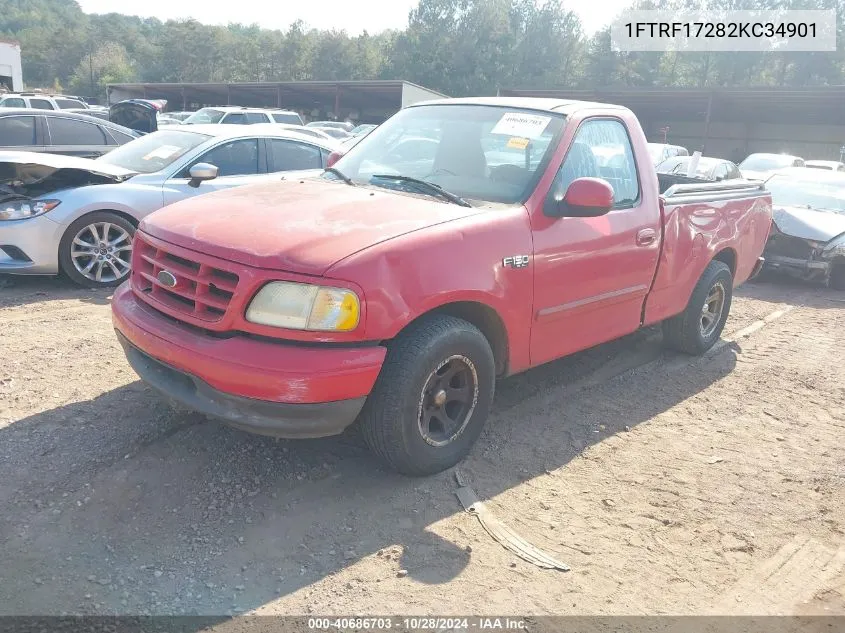 2002 Ford F-150 Xl/Xlt VIN: 1FTRF17282KC34901 Lot: 40686703