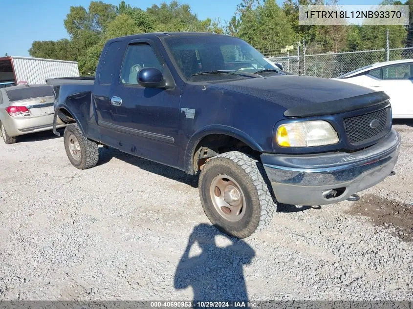 2002 Ford F-150 Lariat/Xl/Xlt VIN: 1FTRX18L12NB93370 Lot: 40690953